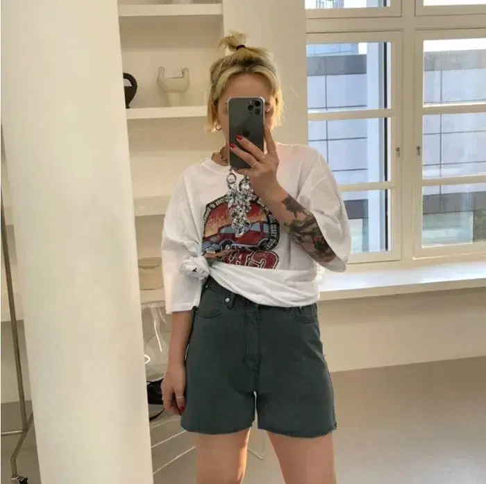 [Cost 50,000] Dying Pigment Washed Vintage Shorts, Half-Pants, and Shorts