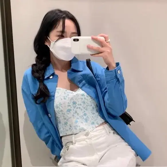 새상품)ZARA 자라 블루 데님 셔츠