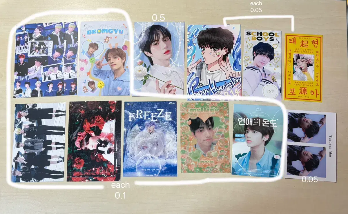 TXT Picture Postcard Lee Samsong postcard Samsong postcard Amulet 4 cut photo Deco Kit