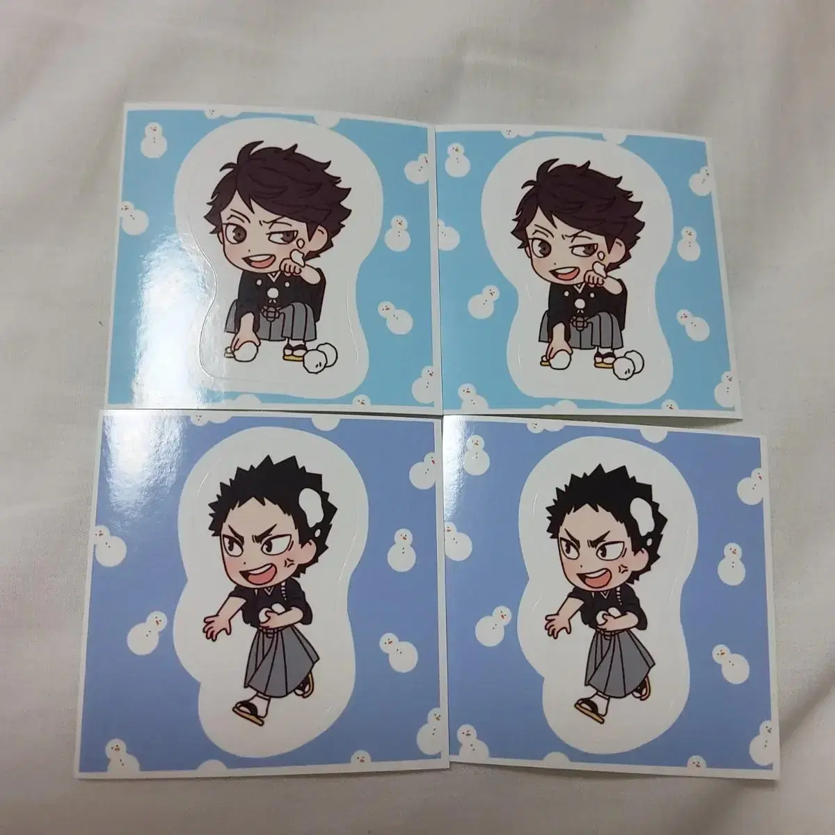 Haikyuu Oikawa Iwaizumi Snow Play sticker 4 sheets in bulk