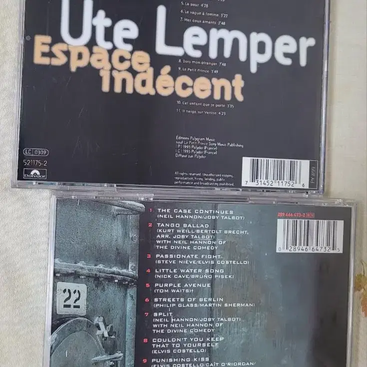 우테 렘퍼(Ute Lemper) 시디 모음