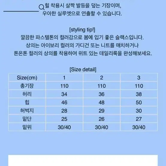 블루민 롱레그 핀턱 팬츠