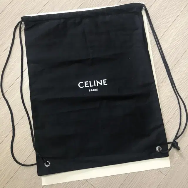 미사용 셀린느 코튼 드로스트링 백팩 대형 celine 셀린 가방 더스트백