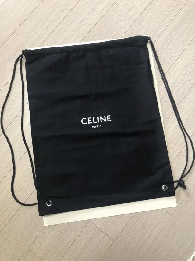 미사용 셀린느 코튼 드로스트링 백팩 대형 celine 셀린 가방 더스트백