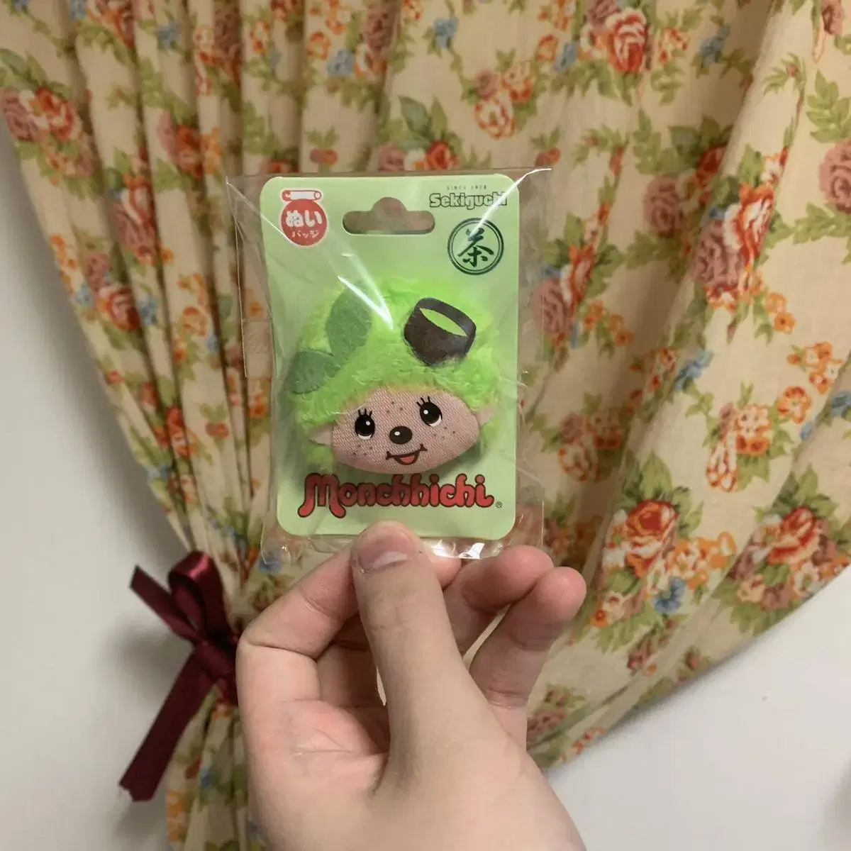 Unsealed Matcha Monchichi Badge