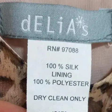 실크100  레오파드 베이비돌 원피스 delias 미국브랜드