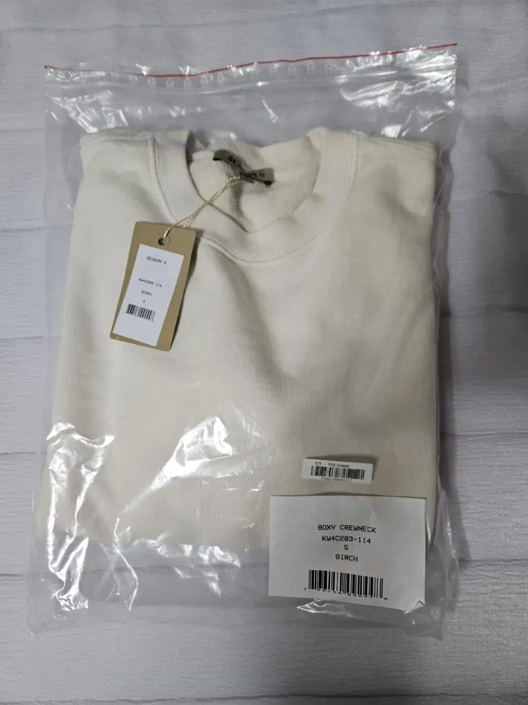 [S] e.ji Season 4 Calabasas Crewneck Man to Man Cream (BIRCH)