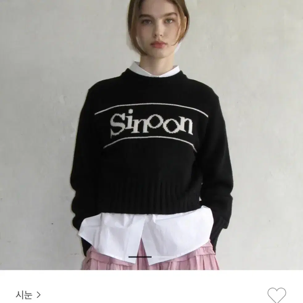 시눈 니트 sinoon PULLOVER KNIT 블랙 팝니다