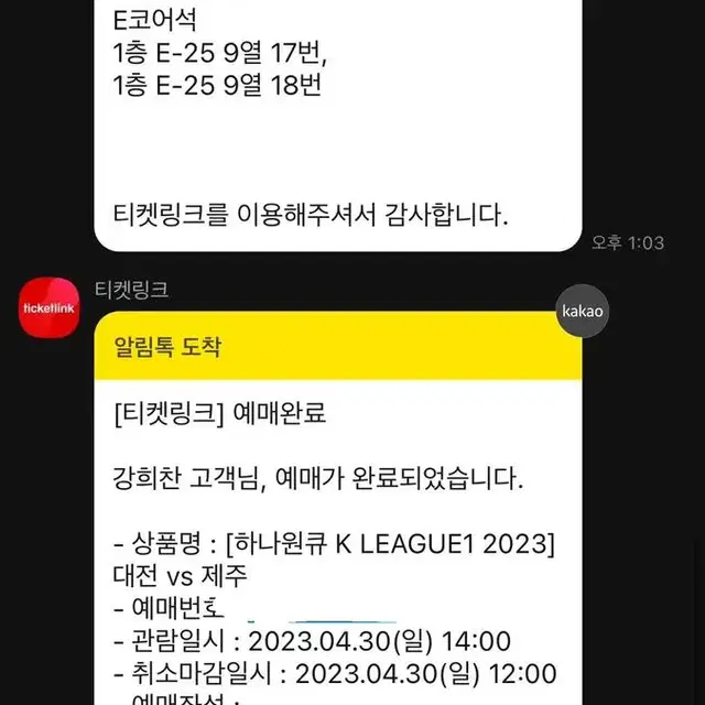 대전하나시티즌vs제주 축구 치어리더석 E석