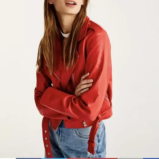 Pull&bear 비건 레더 크롭  자켓