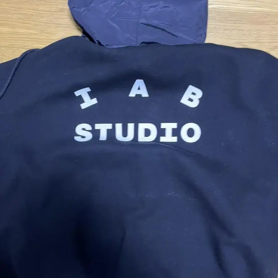 Iab studio woven hoodie black xl 아이앱 후드