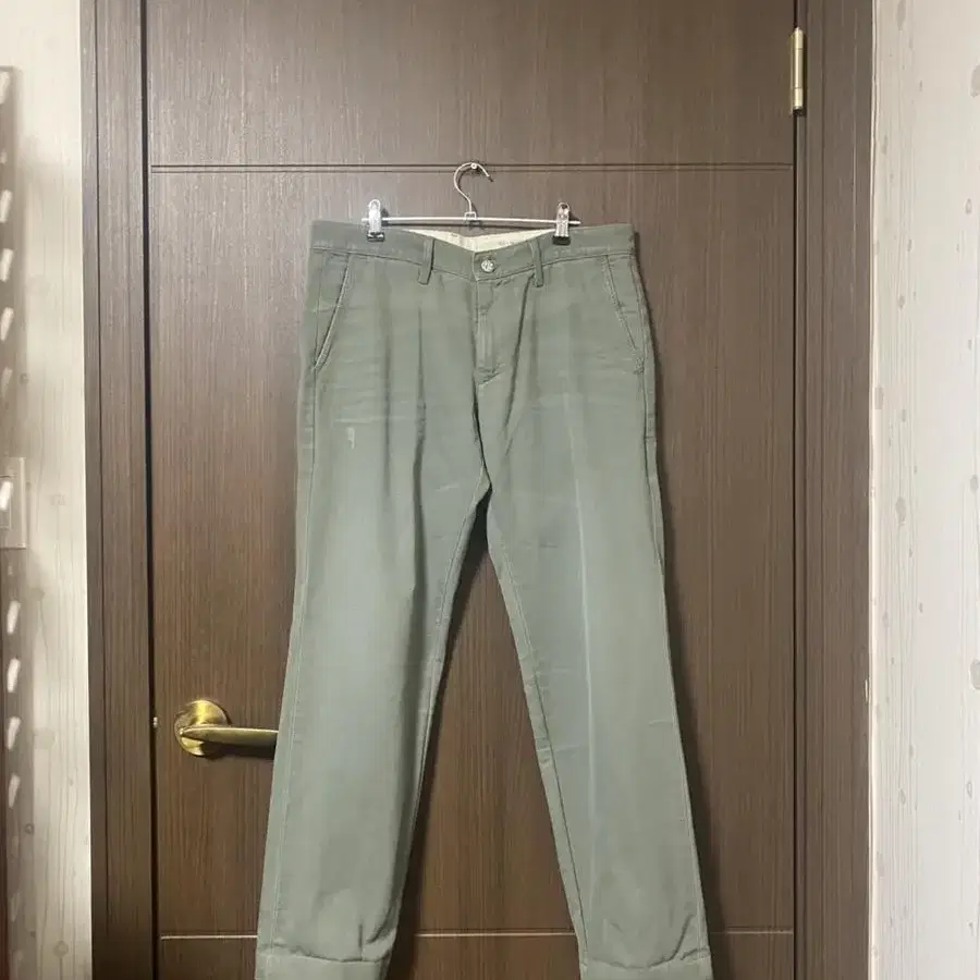 Ag jeans 스트레이트핏 디스트로이 워싱 치노 30 올리브