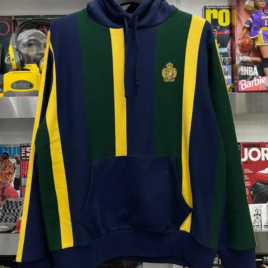 폴로 랄프로렌 polo crest striped fleece hoodie