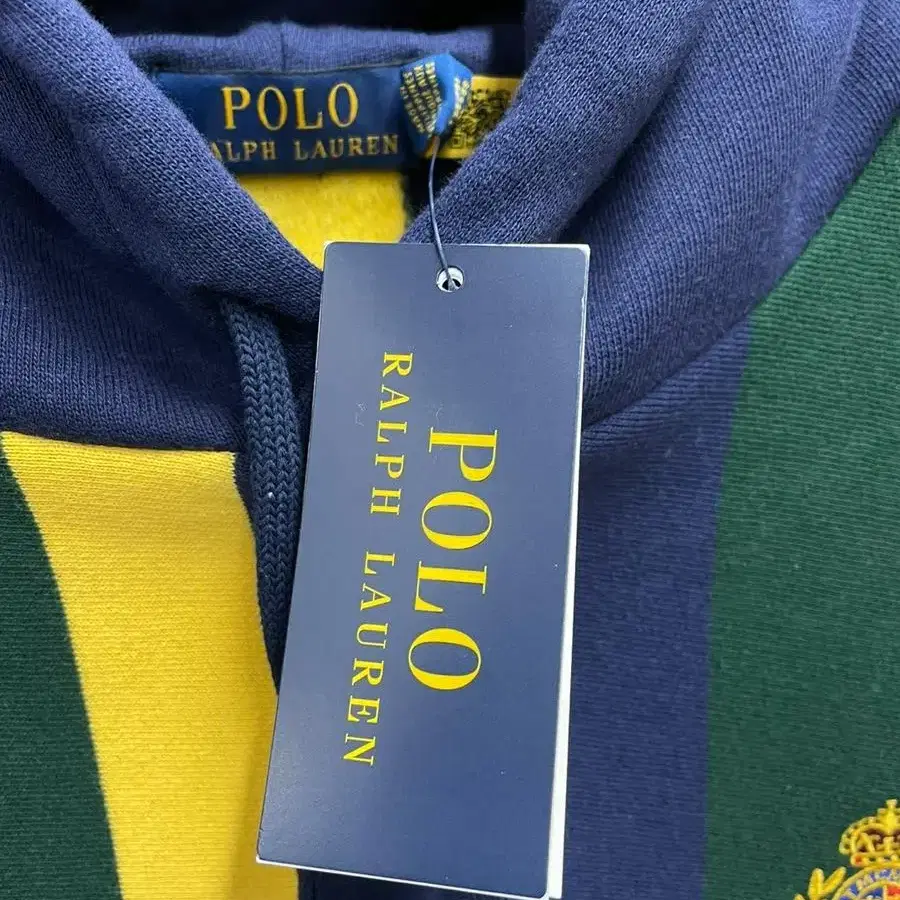 폴로 랄프로렌 polo crest striped fleece hoodie