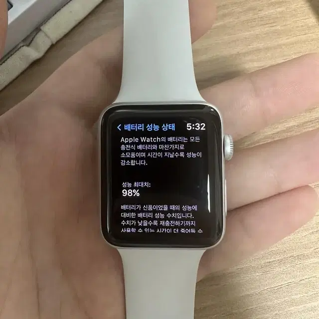 애플워치 3 42mm 실버