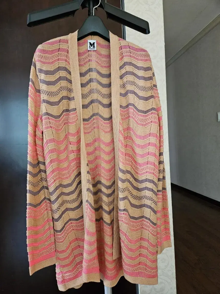 새제품)M MISSONI  쿨 울100 롱 가디건