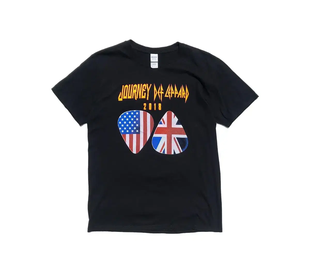 Vintage Gucci Gildan Black Def Leppard Rock Short Sleeve T-Shirt