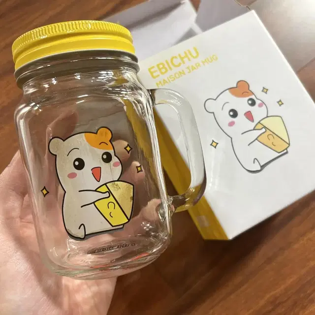 에비츄 메종자 머그 (Jar mug) 치즈먹츄 473ml 16oz