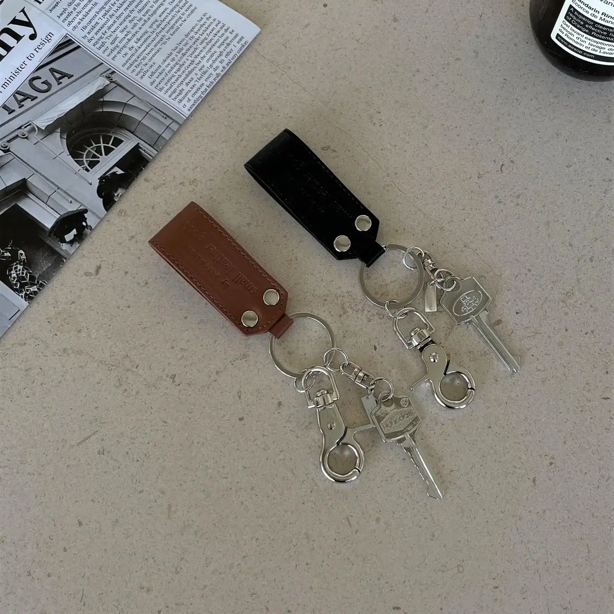 Leather Key ring 남녀공용 레더 키링 키 홀더 악세사리