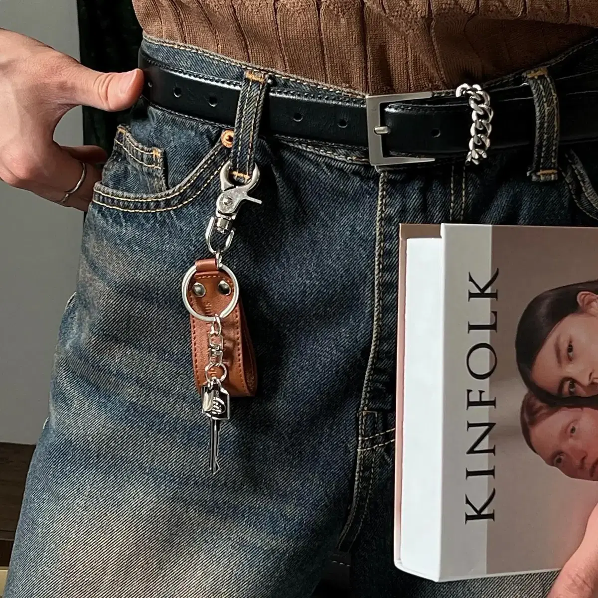 Leather Key ring 남녀공용 레더 키링 키 홀더 악세사리