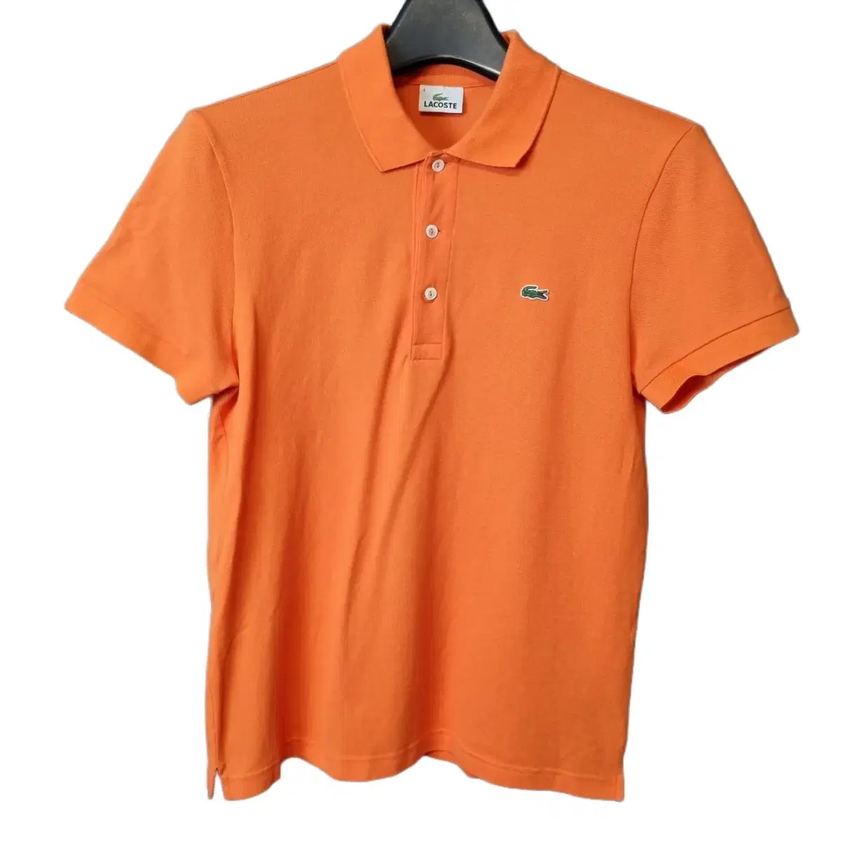 100 Lacoste Logo Orange Short Sleeve kara T-shirt