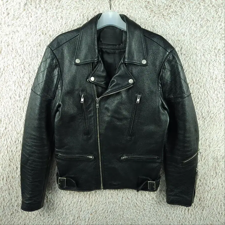 [Men's] VIVA STUDIO Black Leather Rider Jacket[Y33-350]/VintageFren