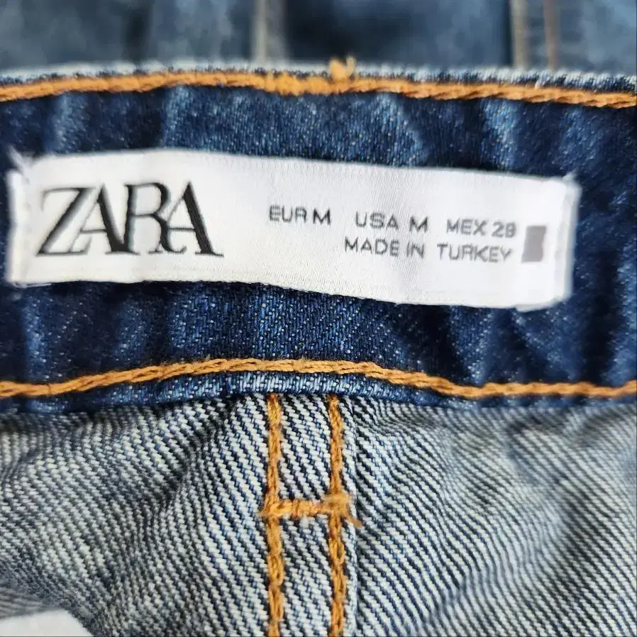 [여28]ZARA 데님 롱 스커트(스판x)[Y33-344]/레이디블루