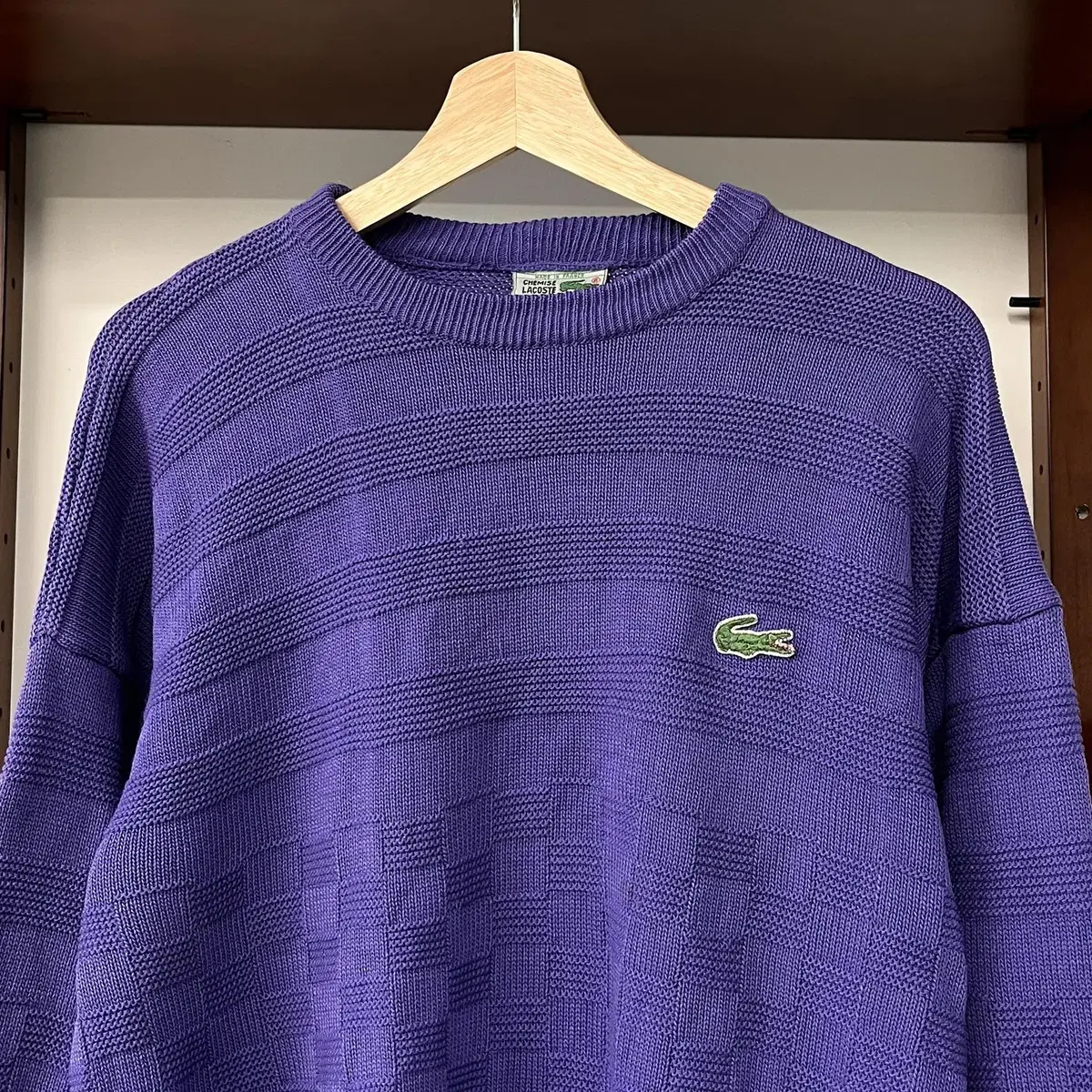 LACOSTE 80's cotton knit ( 프랑스제 )