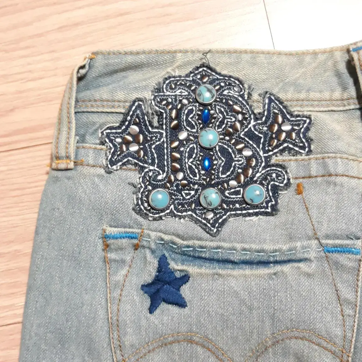 (새상품) 청바지 리바이스 LEVIS 데님 데미지 주얼