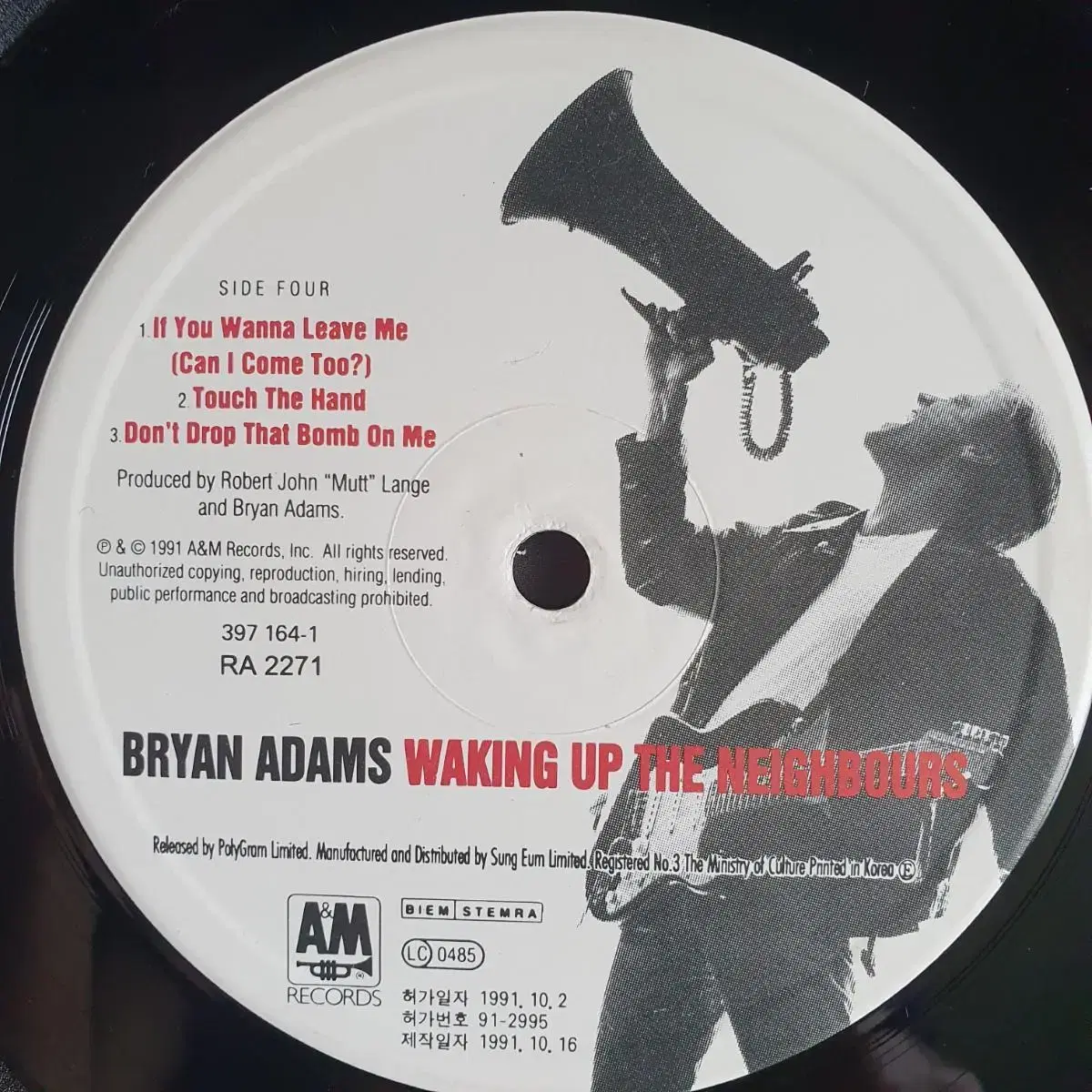 BRYAN ADAMS-WAKING UP THE NEIGHBOURS 2LP