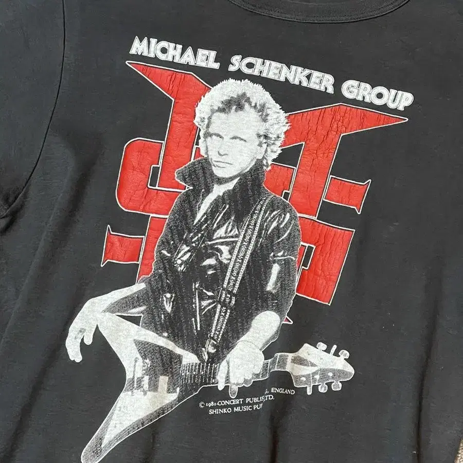 1981 빈티지 Michael Schenker Group 투어 티셔츠