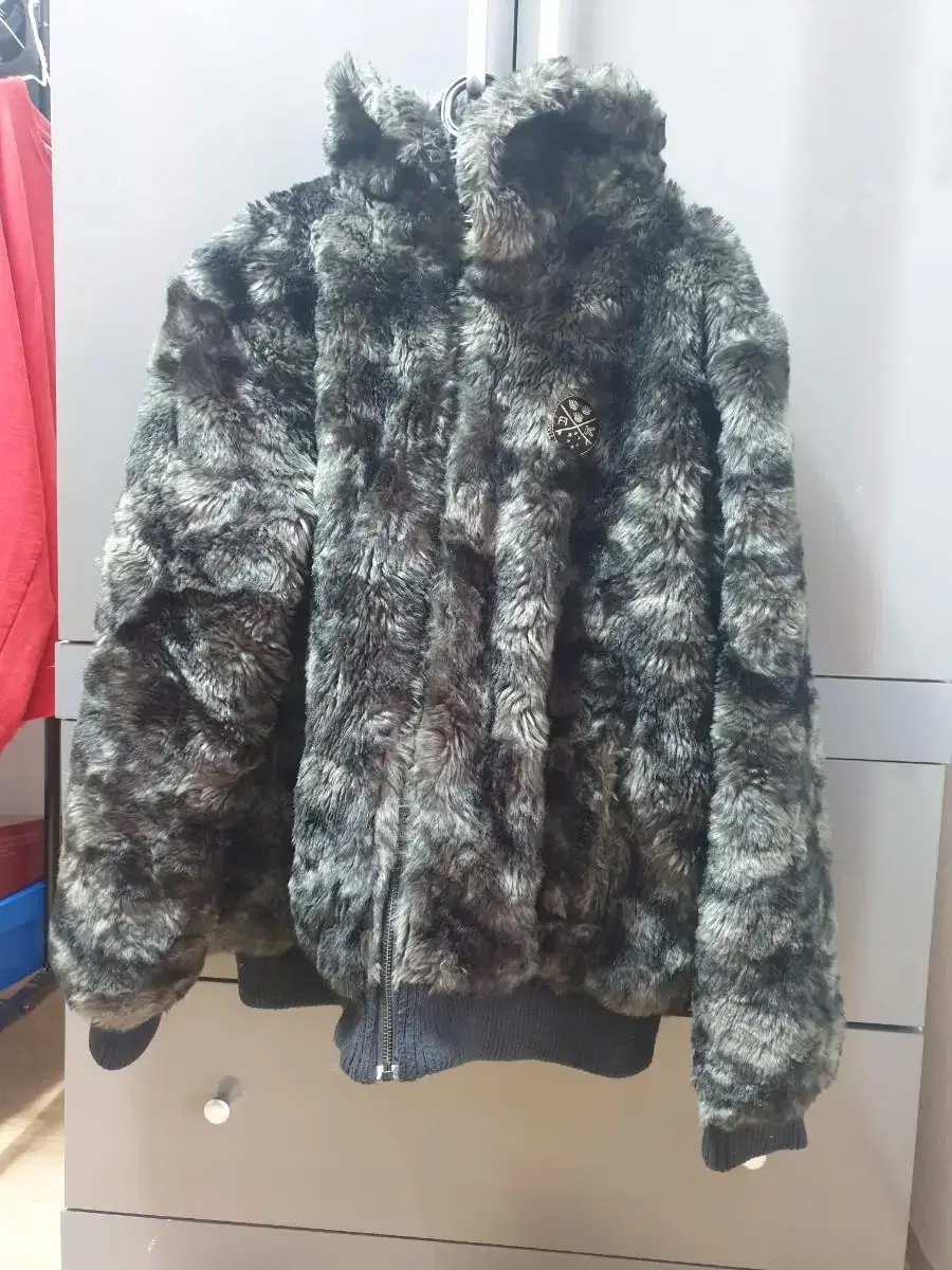 Faux Fur Hooded Zip Up