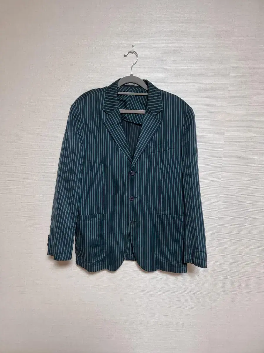 100% Lacoste Blazer Green striped jacket