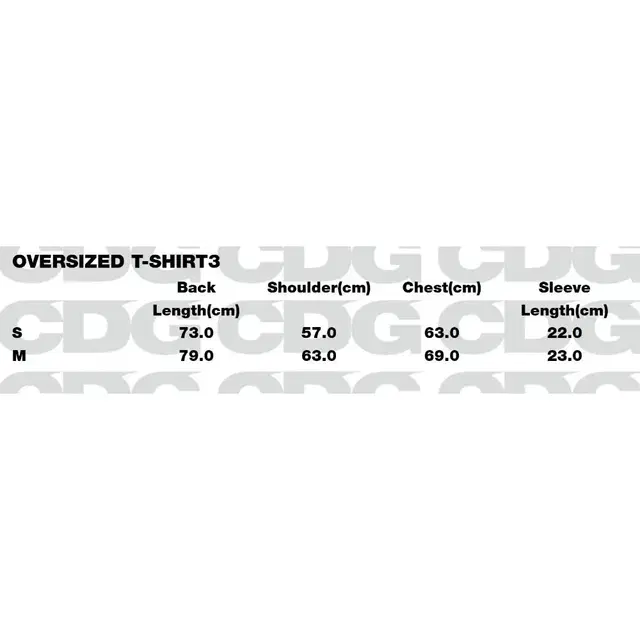 CDG 티셔츠 꼼데가르송 반팔 오버사이즈 로고 [무료 선물포장]