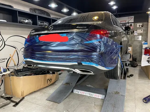 E63 디퓨저 배기구 사각팁 AMG e클래스