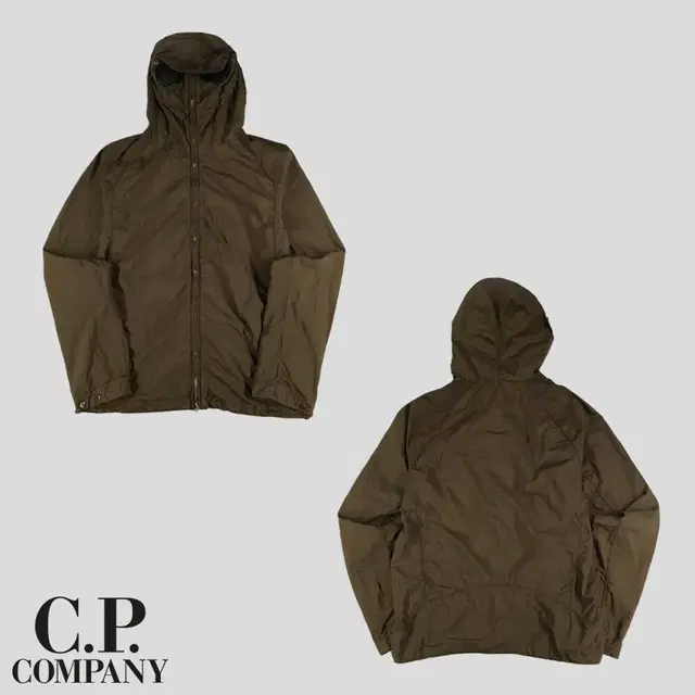 C.P COMPANY 씨피컴퍼니 카키 올리브 피우마50 후드 고글 바람막