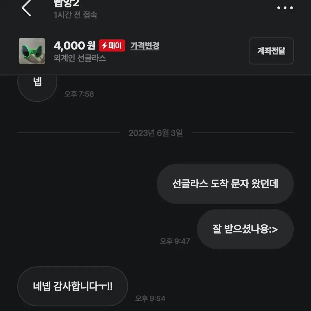 외계인 선글라스