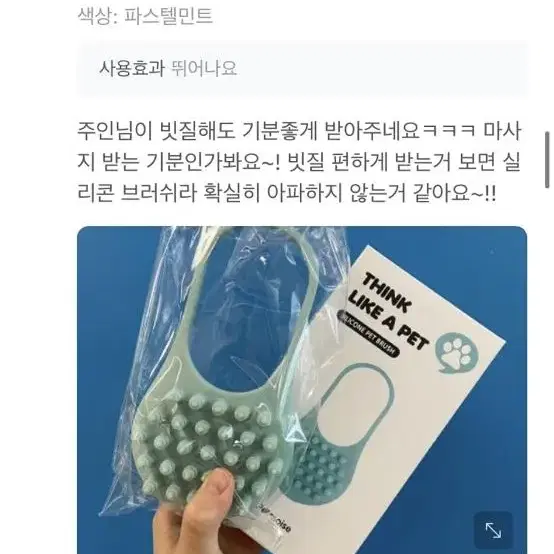 펫모이스 강아지빗 애견미용 고양이빗 실리콘 브러쉬