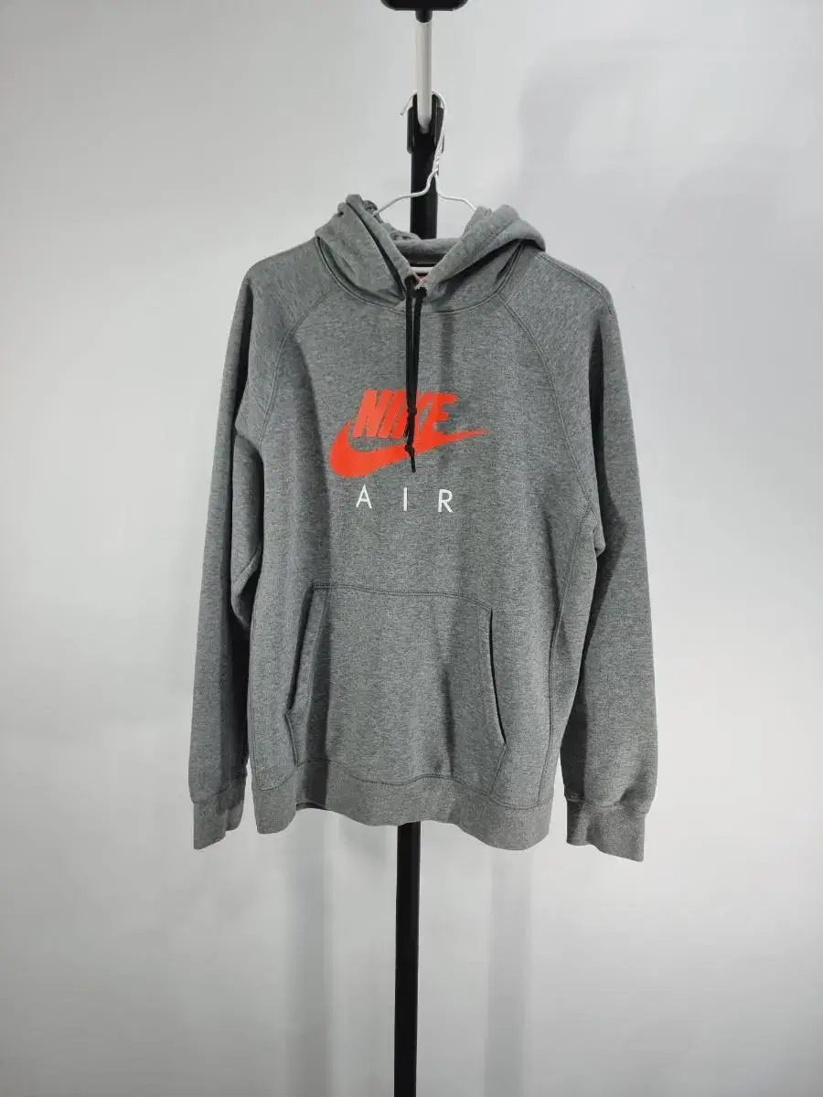 Nike Hoodie Brushed Air Big Logo Charcoal Gray L