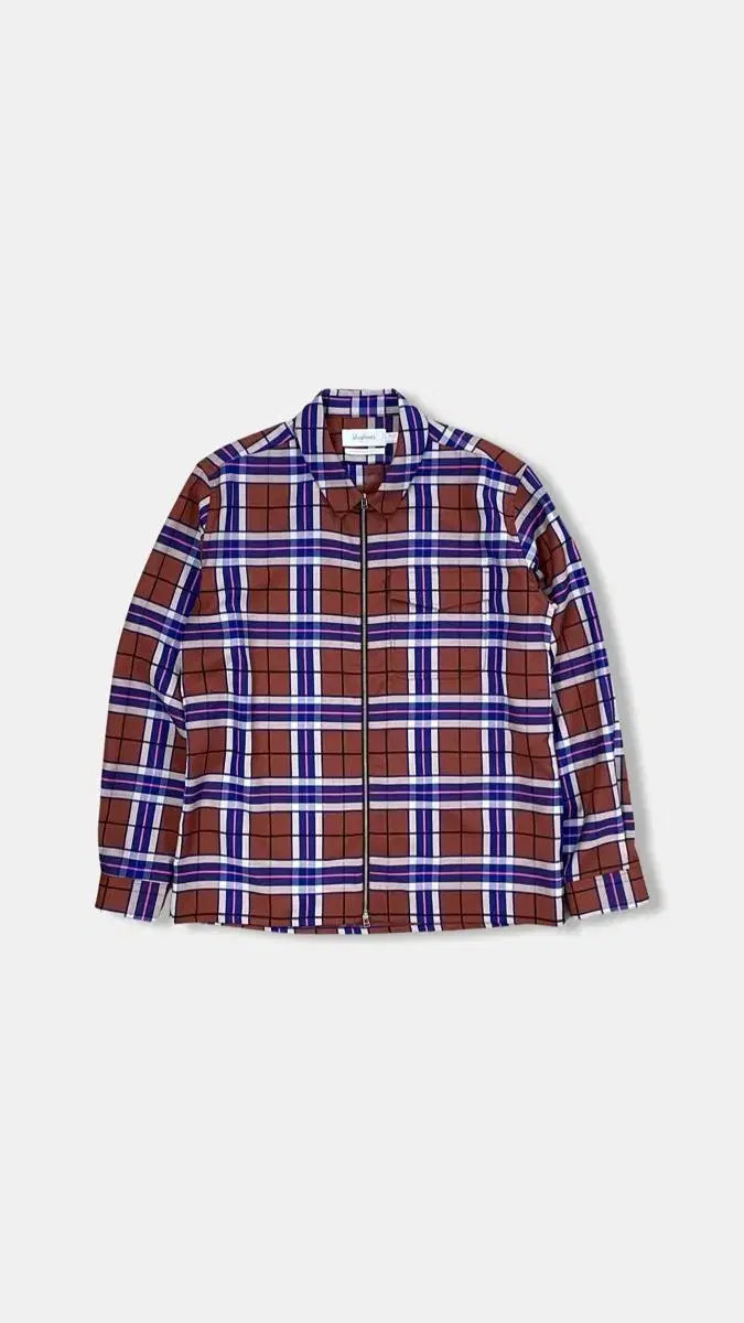 (43-44) SCHNAYDERMANS CHECK ZIP shirt