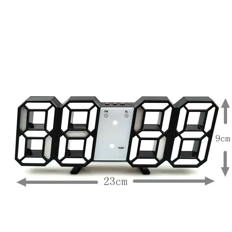 LED 무소음 디지털 탁상시계 벽시계 건전지포함 화이트 [새제품]