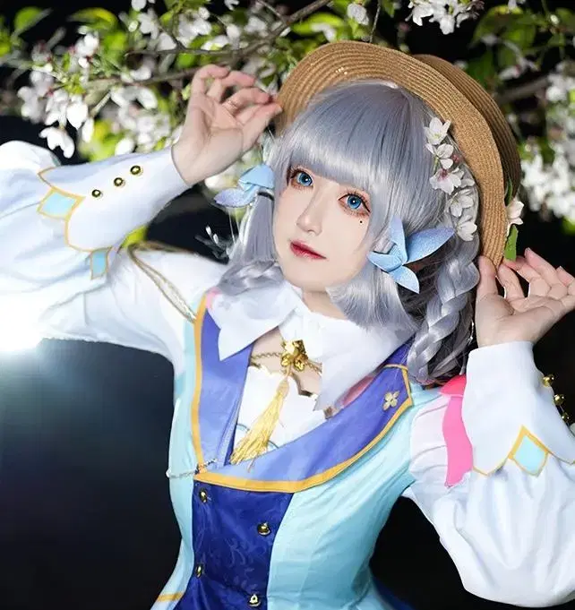 Genshin Impact ayaka Letter of the Flowering Day Skin Cosplay Set sell + Wig