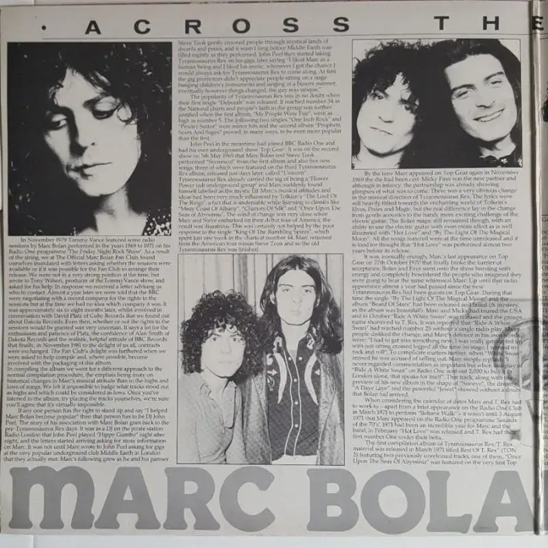 MARC BOLAN&T.REX-ACROSS THE AIRWAVES LP