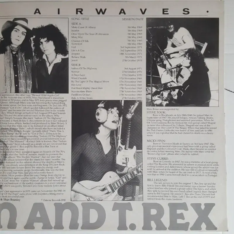 MARC BOLAN&T.REX-ACROSS THE AIRWAVES LP