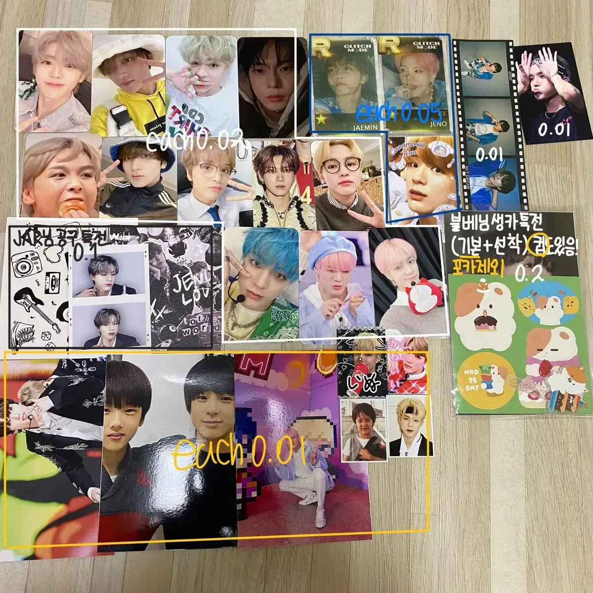 NCT unofficial goods wts (pre-order benefit, chapokka, lenticular, live photo, purikura, certificate, etc.)