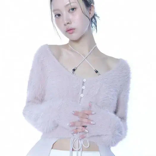 (구해요)페인오어플레져 RABITA FUR CARDIGAN pink