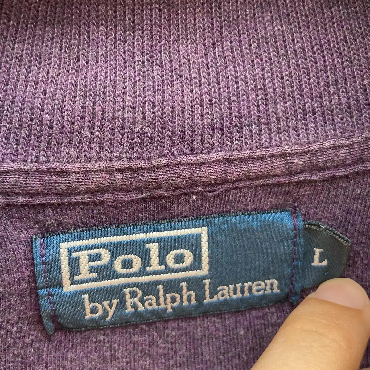 polo ralphlauren 폴로랄프로렌 퍼플 하프집업 니트