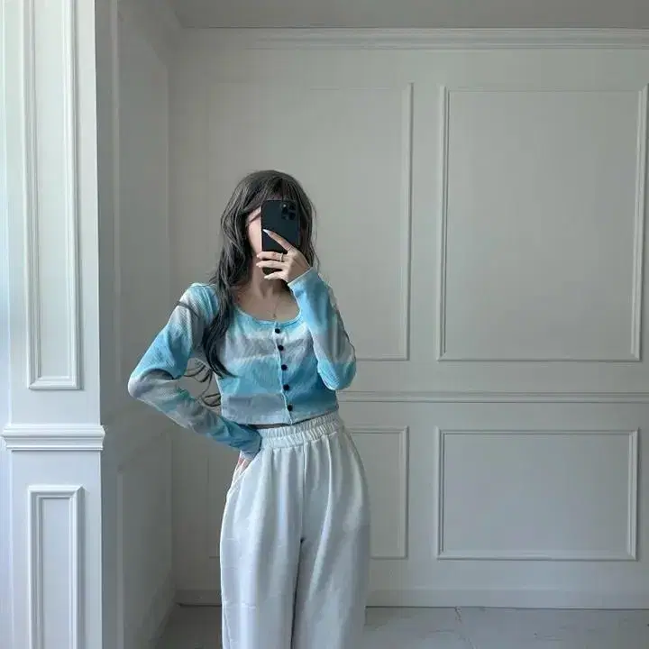 [제니무대의상!] tie-dye crop cardigan