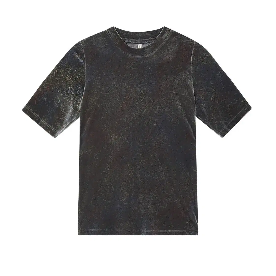 teak DANCHEONG VELVET JERSEY TOP (GREY)