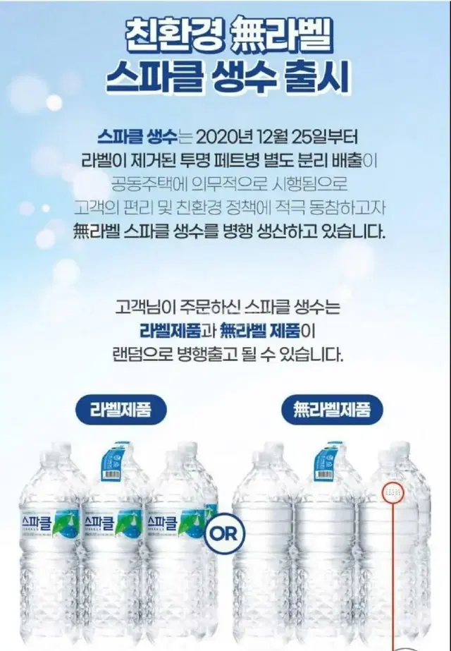 할인~스파클 생수 500ml x 80